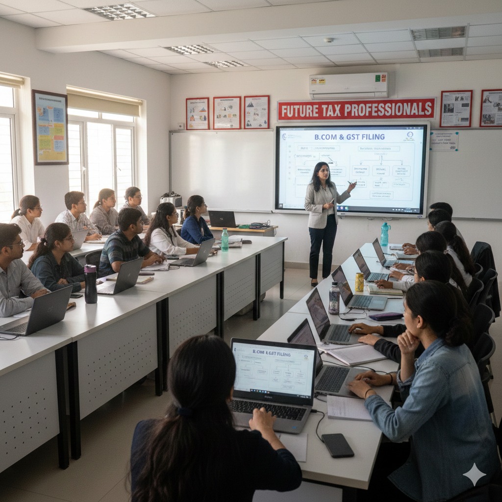 BCOM with GST Filing training at IIDSM